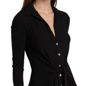 Bailey 44 Kennedy Ribbed Tie-Front Midi Dress NWT SIze S